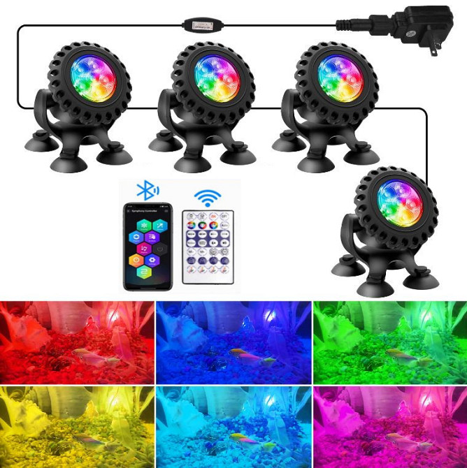 Подводный светильник для басеина RGB 4*6 Led Одесса - изображение 1