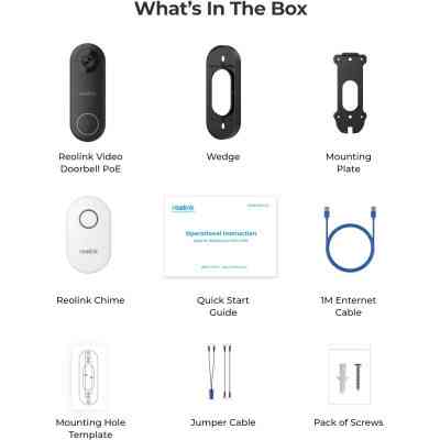 Вызывная панель Reolink Video Doorbell PoE Винница