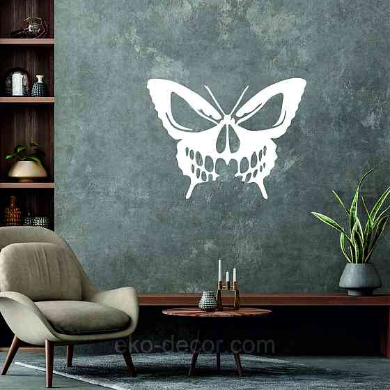 Декоративное настенное 3D Панно «Череп», Декор на стену с объемом 90*68 см, Белый Киев