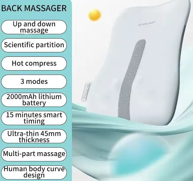 Массажная подушка для спины и поясницы Benbo R16-lux (роликовый массаж, подогрев) Винница - изображение 5