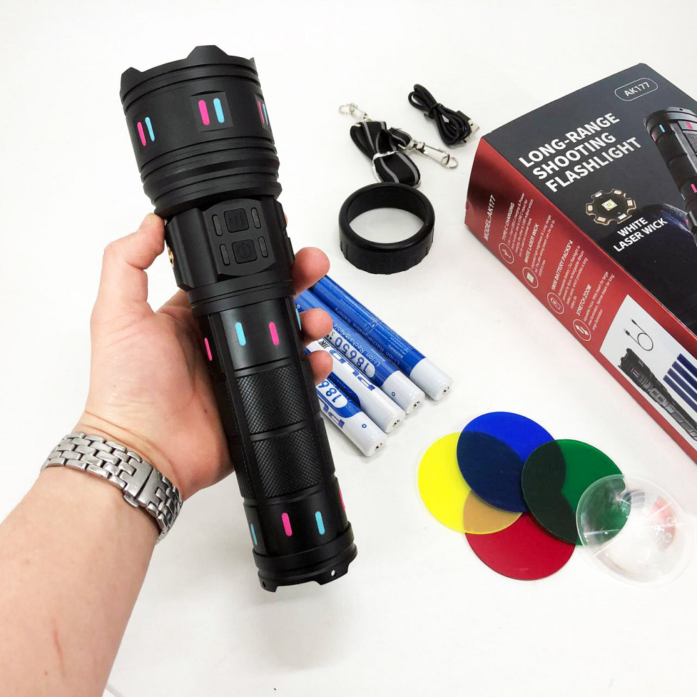 Точечный ручной фонарь AK177, Фонарь для дома с зарядкой от розетки Фирменный ручной JA-95 Львов - изображение 1