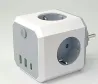 Мережевий розгалужувач перехідник-куб E-SMARTER HHT102DE — Travel Adapter з USB та Type-C