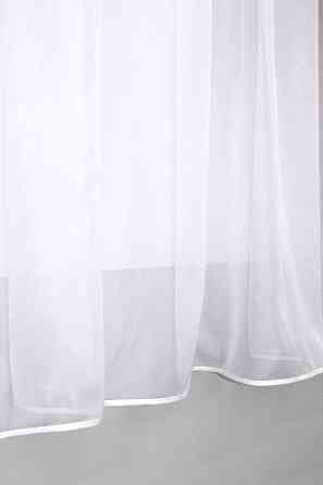 Кухонна фіранка VR-Textil № 069к коричневий з білим 280х170 см (50-273) Київ