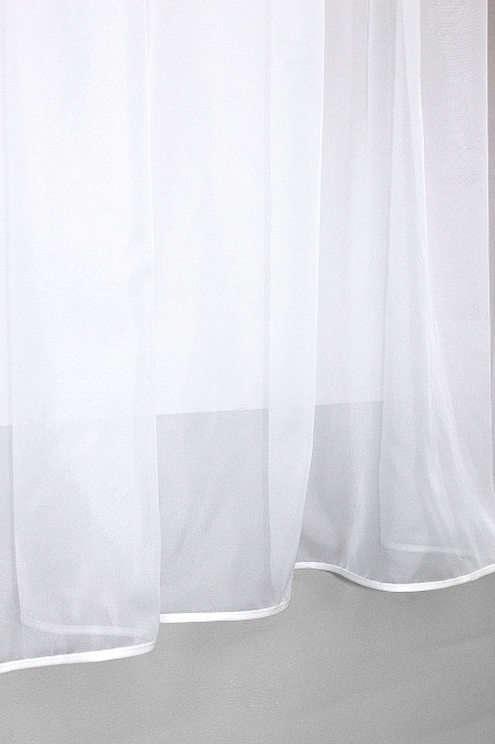 Кухонна фіранка VR-Textil № 069к коричневий з білим 280х170 см (50-273) Київ - фото 6