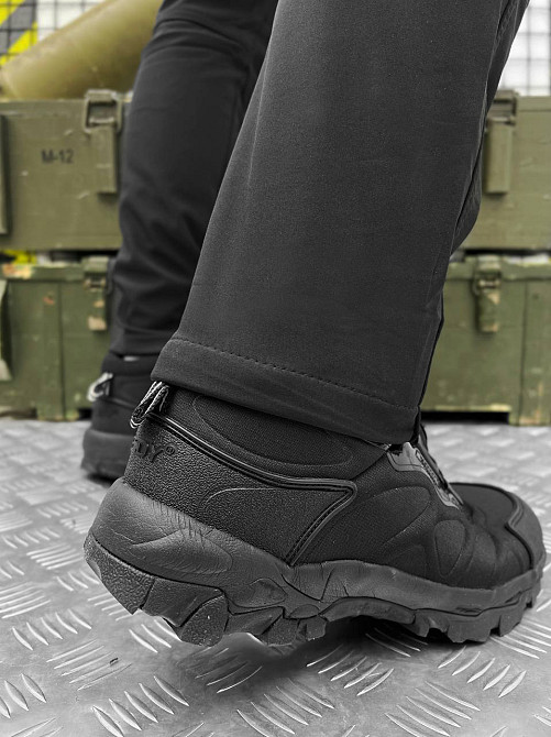 Штани чорні на флісі зимові теплі тактичні анатомічний крій Одесса - изображение 5