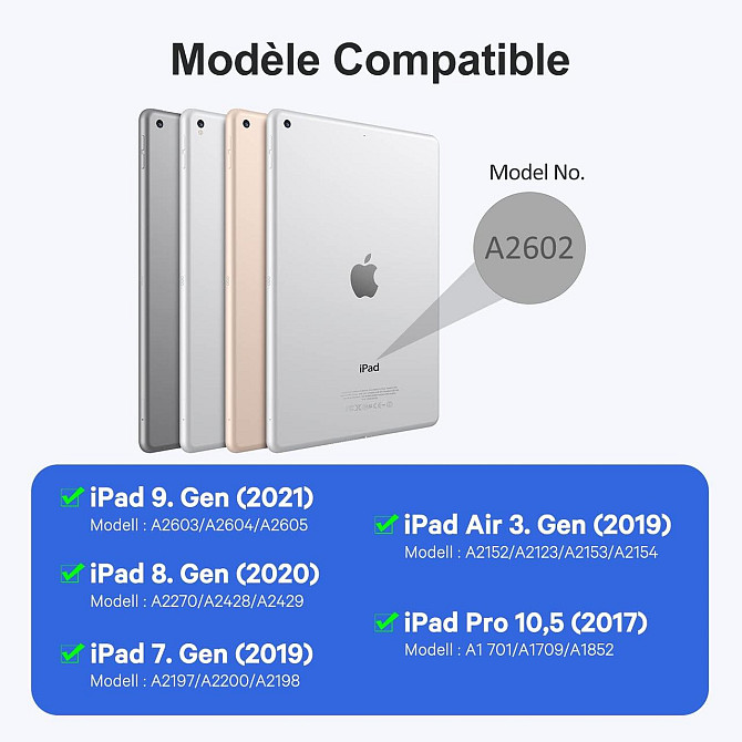Фирменный защитный чехол EARTO с Bluetooth клавиатурой для iPad 10.2 (2019/20/21)/pro10.5(2017)/Air 3 10.5 Днепр - изображение 3