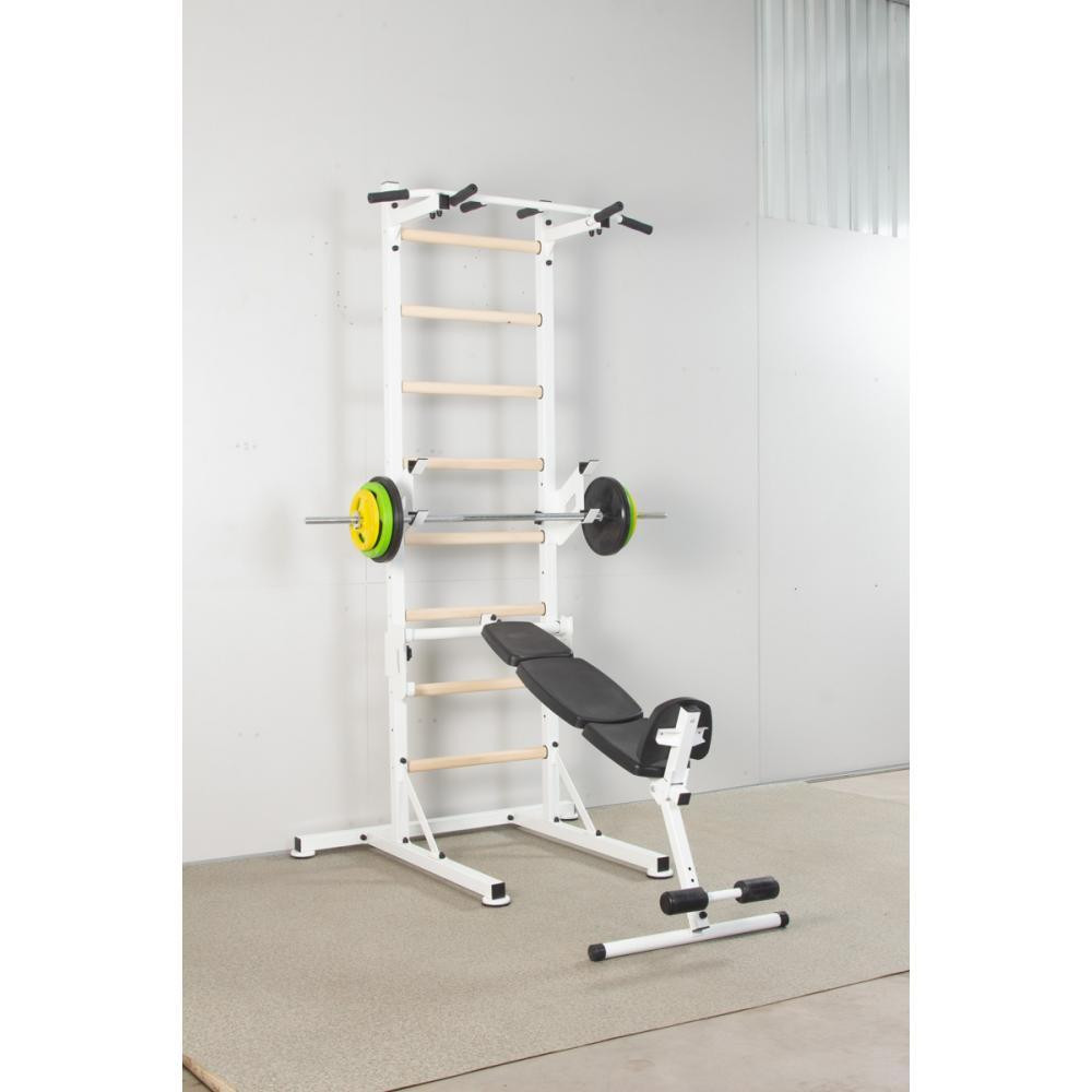 Шведская стенка передвижная универсальная напольная для детей и взрослых со скамьей для пресса Каменское - изображение 7