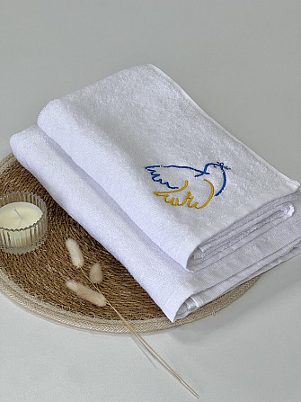 Махровий рушник Ideal Textile з патріотичною вишивкою, 50*90 см, 100% бавовна, Узбекистан Чернівці - фото 8