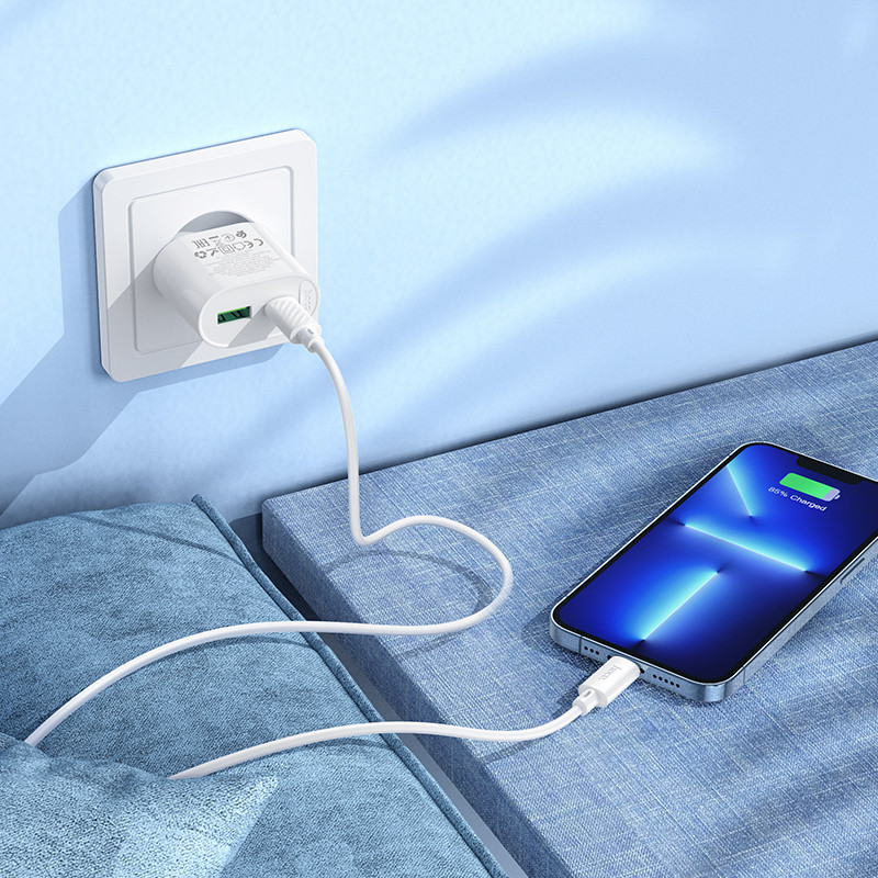 Зарядное устройство HOCO C109A Fighter 20W белое Киев - изображение 3