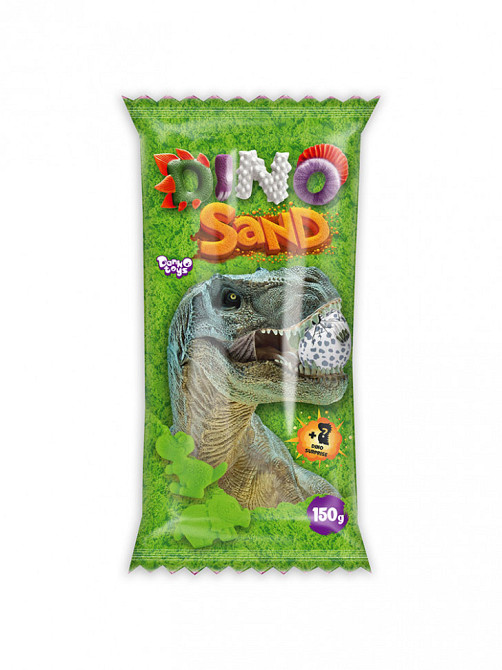 Набір для творчості "Кінетичний пісок "Dino Sand" DS-01-01, 150 г  Зелений Вінниця - фото 1