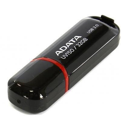 USB флеш накопичувач ADATA 128GB UV150 Black USB 3.0 (AUV150-128G-RBK) Вінниця - фото 2