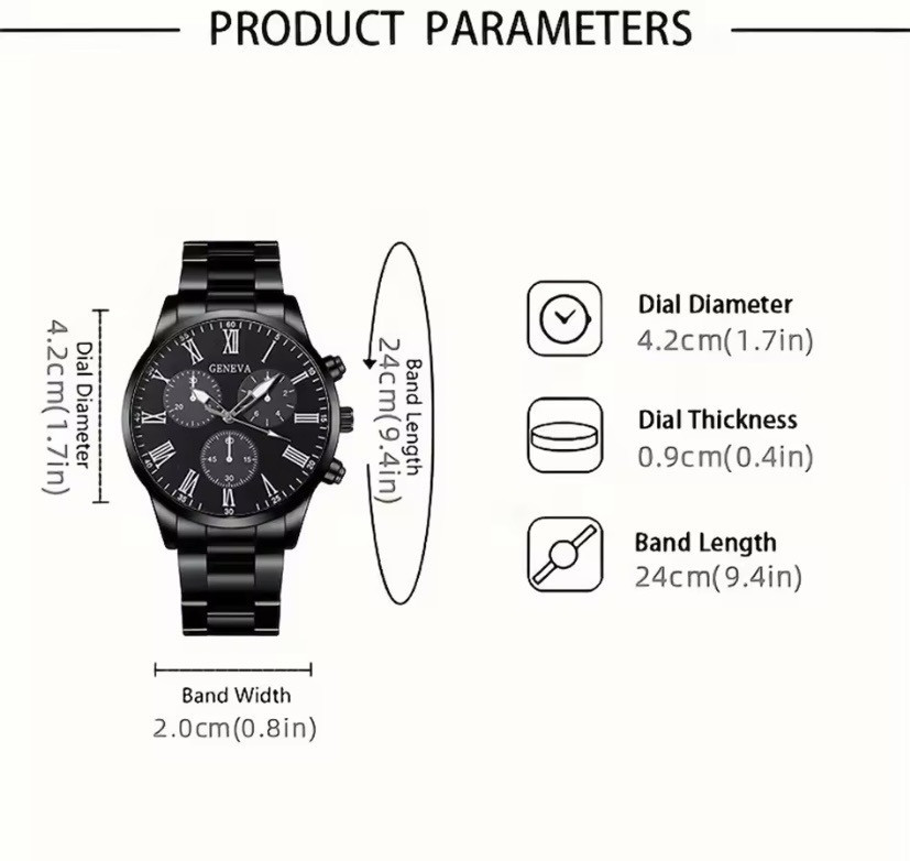 Подарочный набор для мужчин наручные часы с браслетом кулоном и кольцом золотистый Киев - изображение 2