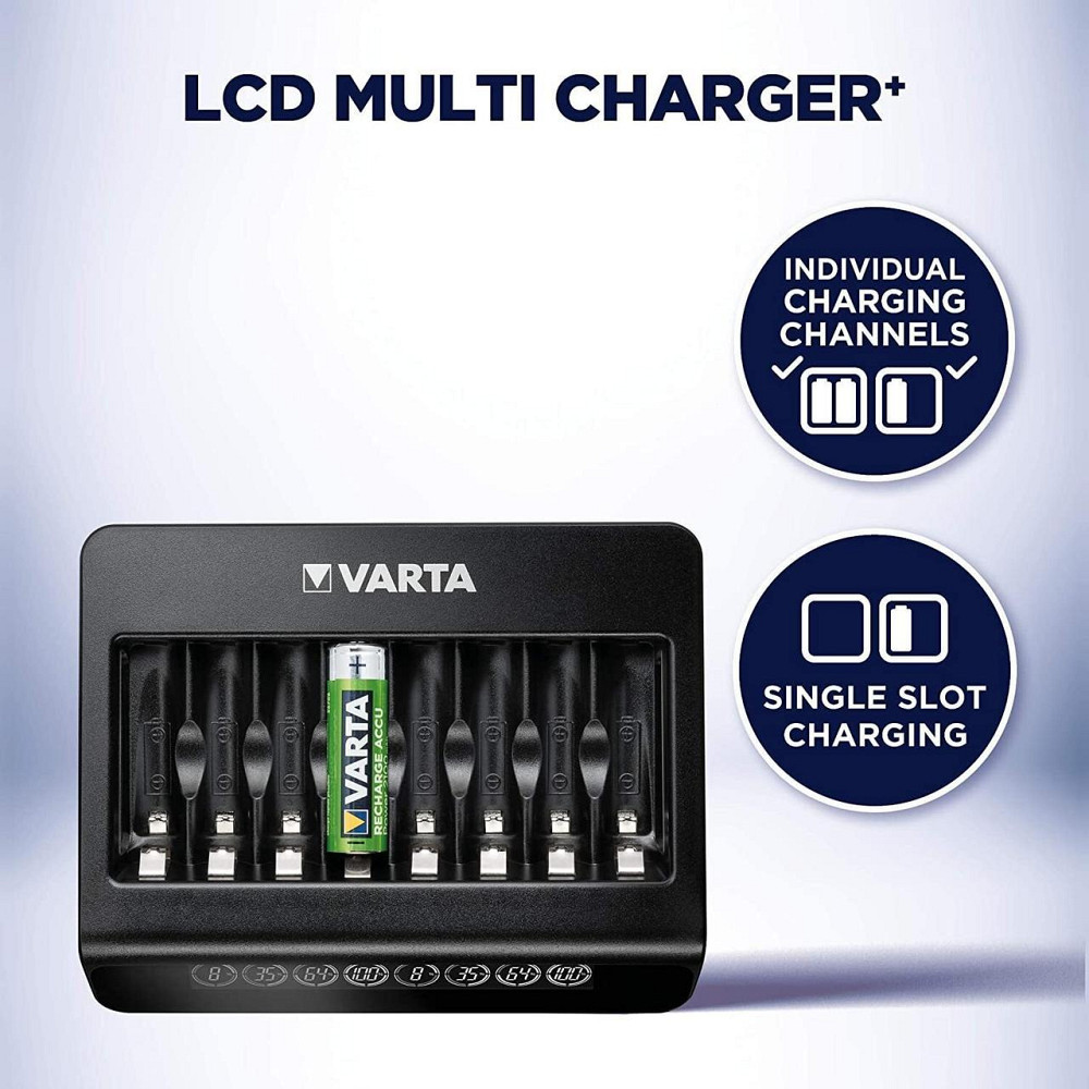 Мережевий зарядний пристрій Varta LCD Multi Charger Plus AA/AAA Ni-Mh/Ni-Cd Харків - фото 7