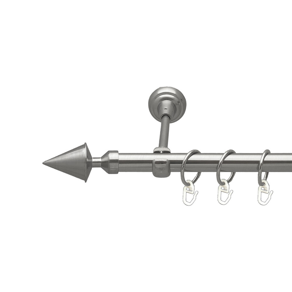 Карниз Orvit Фіорі металевий однорядний відкритий Нержавіюча Сталь 19 мм 160 см (00-00015982) Львов - изображение 1