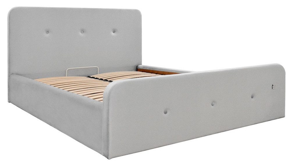 Кровать Двуспальная Michelle VIP 180 х 200 см Monolith 84 С дополнительной металлической цельносварной рамой Серый Киев - изображение 6