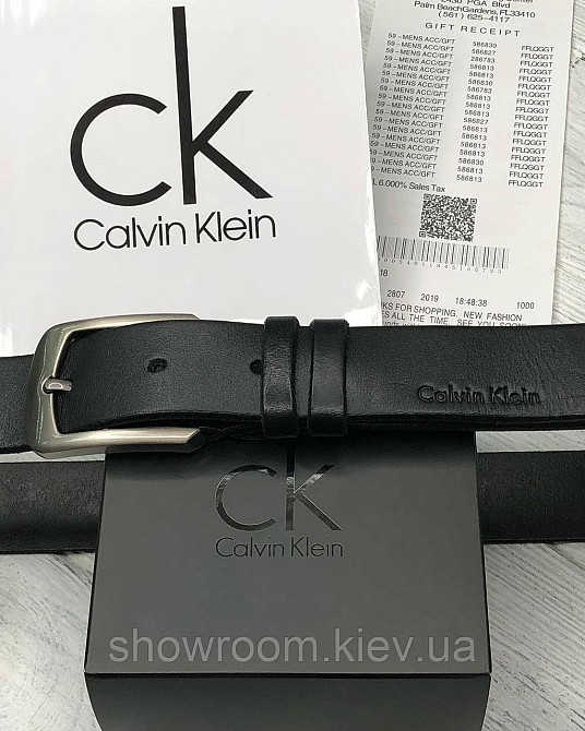 Мужской кожаный брендовый ремень (471) Киев - изображение 4