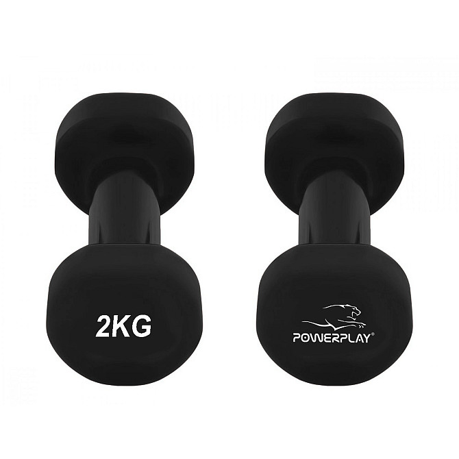 Гантелі вінілові PowerPlay 4125 Achilles 2*2 кг. Чорні (пара - 2шт.) Каменское - изображение 6