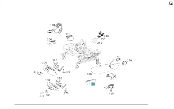 Mercedes-Benz  A1769190100 9H68 Накладка санки переднього лівого сидіння внутрішня ззаду CLA Shooting Brake X117 CLA C117 GLA X156 Одеса