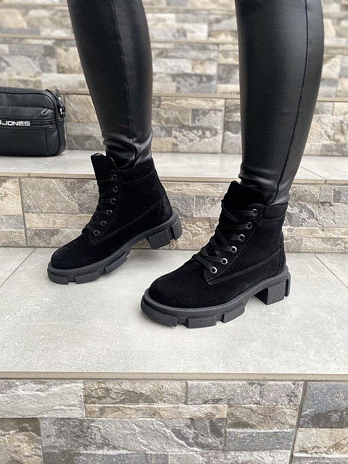 Черевики жіночі ARLEN чорні замша натуральна высота 13 см (БК-16 /1438) (4203) Коломия - фото 7