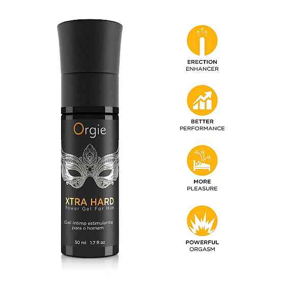 Гель для стимуляції члена Orgie Xtra Hard Power Gel For Him, 50 мл, розігріває, посилює ерекцію Sex Aura Київ