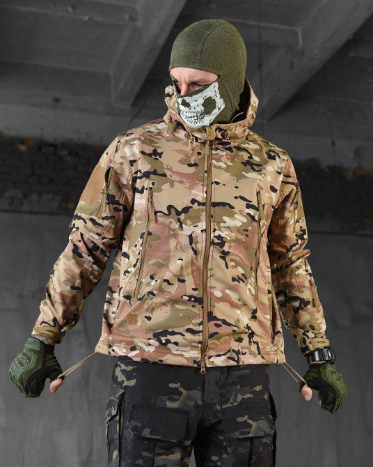 Демісезонна тактичоса куртка Soft Shell Windstoper мультикам ВТ6541 Одеса - фото 3