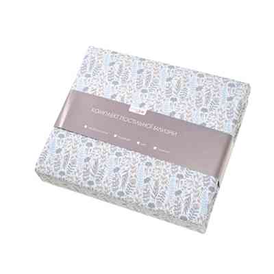 Постільна білизна Home Line Фланель Цвітіння трав блакитний полуторний (179190) Вінниця