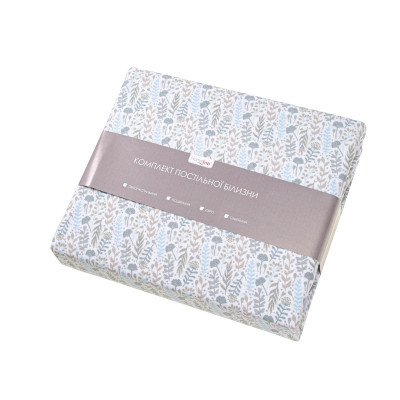 Постільна білизна Home Line Фланель Цвітіння трав блакитний полуторний (179190) Вінниця - фото 3