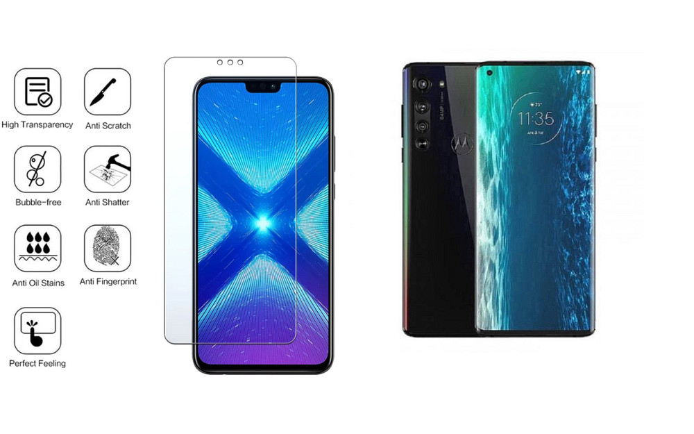 Захисне скло NeoGlass для Motorola Edge 5G XT2063-3 – надпрозоре та стійке Київ - фото 4