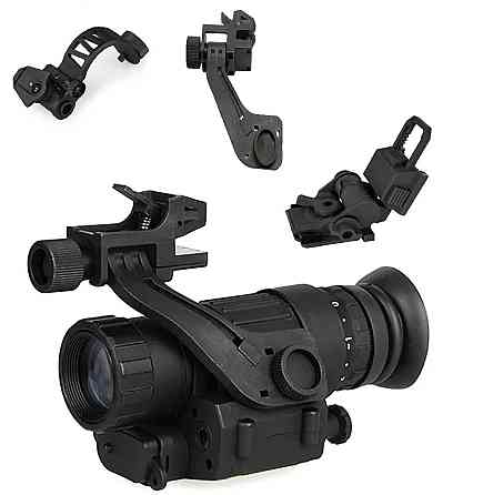 Тактичний монокуляр нічного бачення Night Vision PVS-14 + адаптер на шолом L4G24 + J-arm Mount + Ріг Вінниця