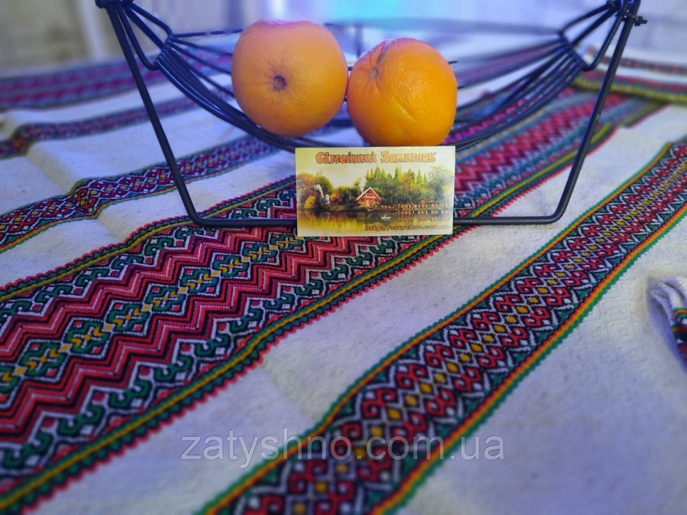 Скатерть с салфетками вышитая красная Киев - изображение 3