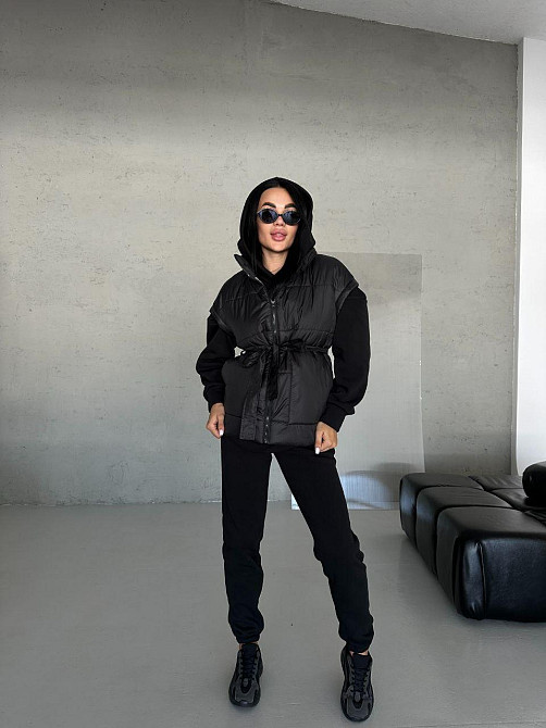 Жіночий теплий костюм трійка (жилетка+штани+кофта) Одеса - фото 4