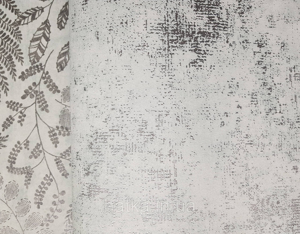 Шпалери вінілові на флізеліні AS creation The Bos 0.53х10 під штукатурку ефект потертості м'ятні зі сріблом Київ - фото 2