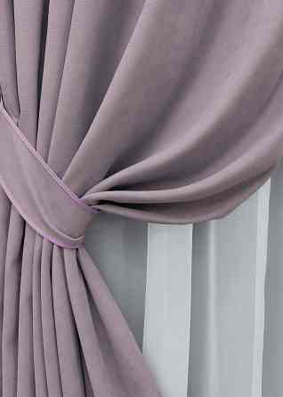 Комплект готовых штор VR-Textil Микровелюр Petek № 1493ш Лавандовый 100х290 см 2 шт (31-741) Киев