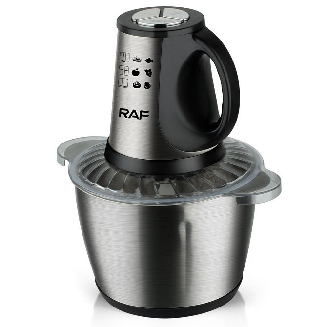 Измельчитель с 2 чашами на 3л Domotec/RAF R-7028 300Вт Легкое измельчение овощей, фруктов, орехов Киев - изображение 2