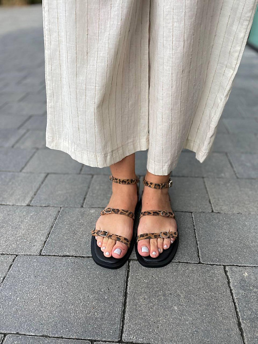 Zemira Босоніжки жіночі леопардові ZEMIRA 05300, замшеві / Стильні босоніжки на низькому ходу р Коломыя - изображение 2