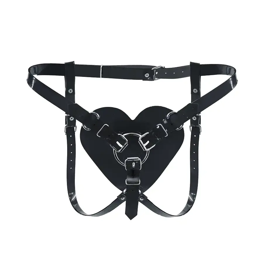 Трусики Серце для страпону Feral Feelings - Hearts Strap-on Belt Black Львів - фото 1