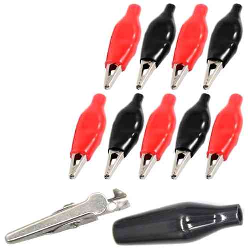 Затискач крокодил 27мм в ізоляції, 10шт, на дріт під пайку обтиск Вінниця