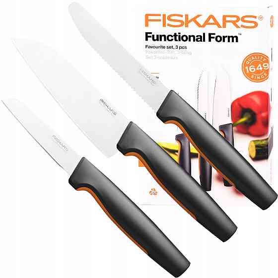 Набор Кухонных Ножей 3 предмета Fiskars 