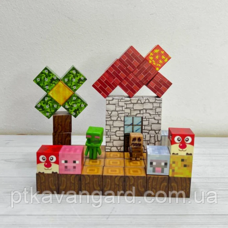 Конструктор магнітний майнкрафт 53 магнітних блока Dream World LZCK 053 Хмельницький