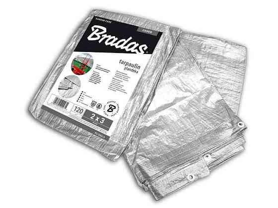 Тент 2х3м серебряный 120гр/м2 усиленный SILVER PL1202/3 ТМ BRADAS Киев