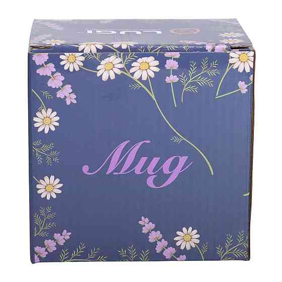 Порцелянова чашка 400 мл із золотим обідком і золотою ручкою Сіра RX-N240665G Київ