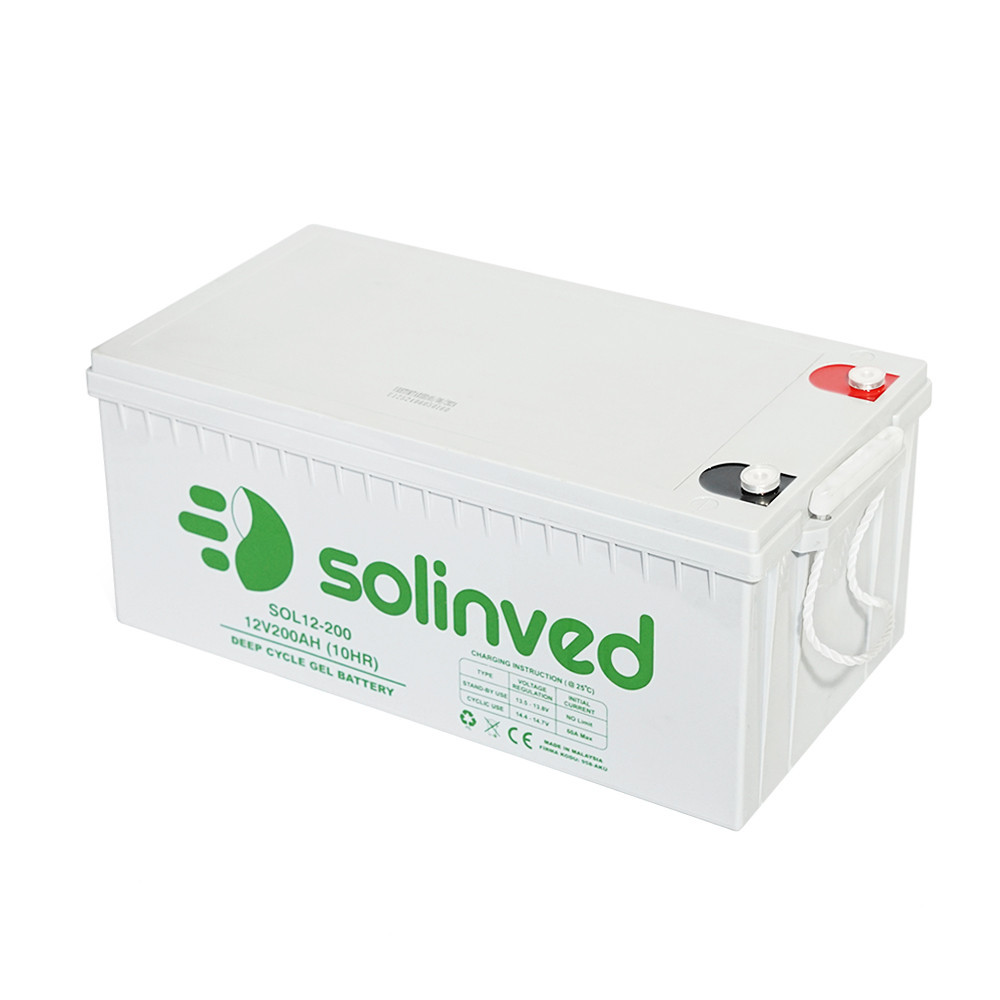Аккумуляторная батарея SOLINVED 200-12 GEL 12V 200Ah (522 x 240 x 224), 60.3 kg Grey Q1/48 Киев - изображение 1