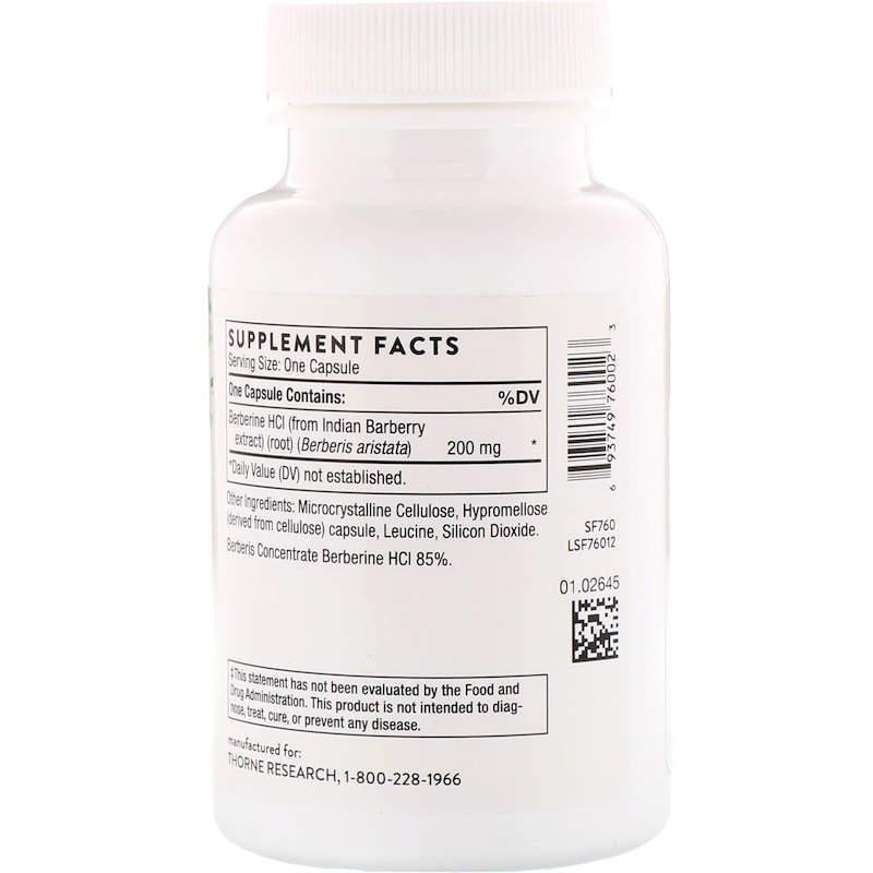 Берберін Thorne Berberine 200 мг 60 капс Київ - фото 2