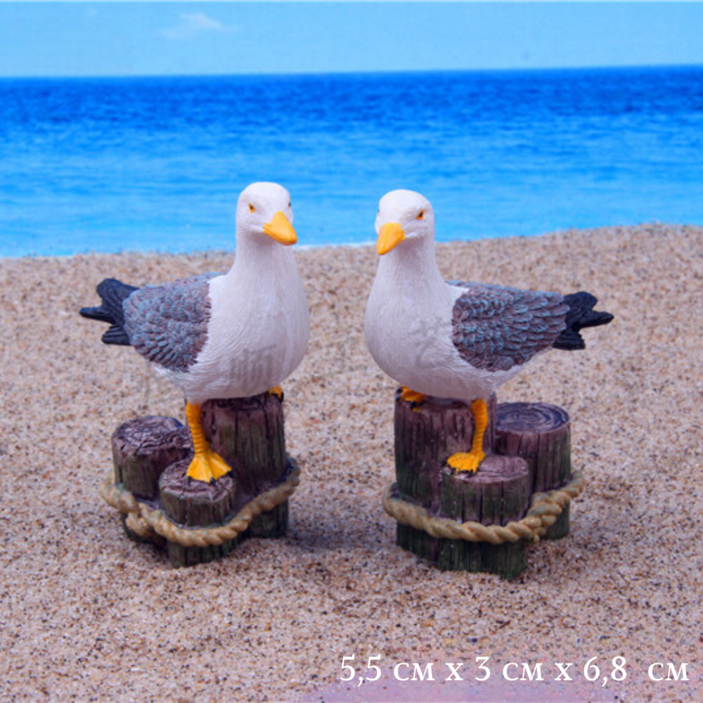 Декоративна фігурка Чайка для флорариуму, міні-саду, мікроландшафту, кашпо, рокарію, діорам Одеса - фото 2