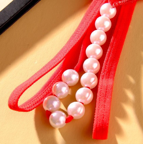 Трусики з перлинами червоні "Бджілка" - розмір універсальний, регулюється Київ - фото 3