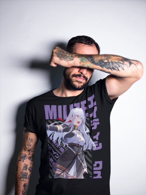 Футболка для хлопчика з аніме принтом Владілена Мілізе Ессентіал Хеавй оверсайз (зріст від 165 до 180) Чорний AnimeJ0746m Дніпро - фото 4