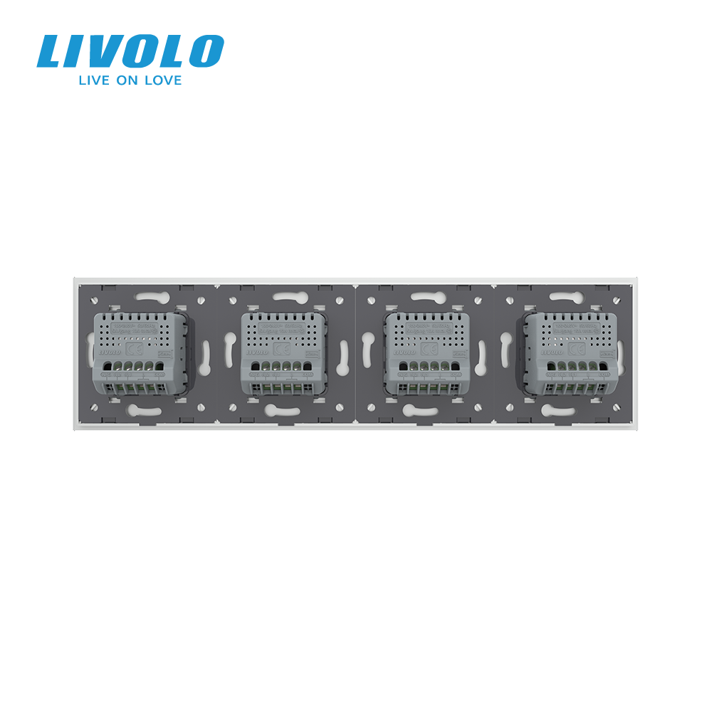 Сенсорний вимикач 8 сенсорів (2-2-2-2) Livolo білий скло (VL-C708-11) Коломыя - изображение 3