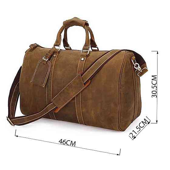 Сумка дорожная Vintage 14050 из винтажной кожи Коричневая Киев