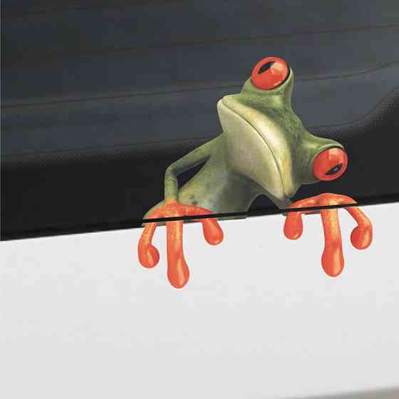 Наклейка Жаба на стіну 15 на 16 см різнобарвний Київ