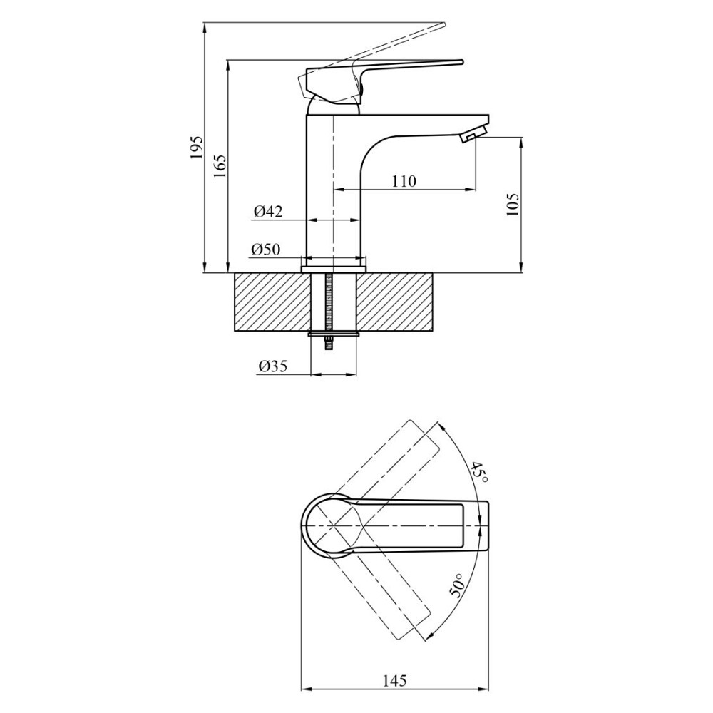 Смеситель для раковины Agua Merida-C011 Киев - изображение 8